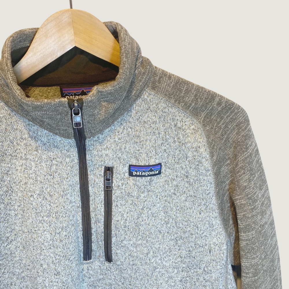 Patagonia Better Sweater Pullover Mens M Grey Excellent 1/4 Zip Fleece Jacket